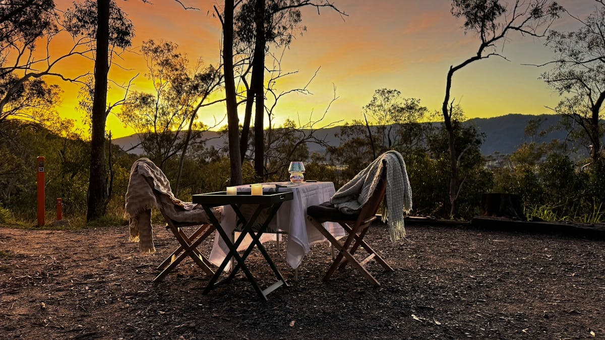 Outdoor Dining with Great Sunset