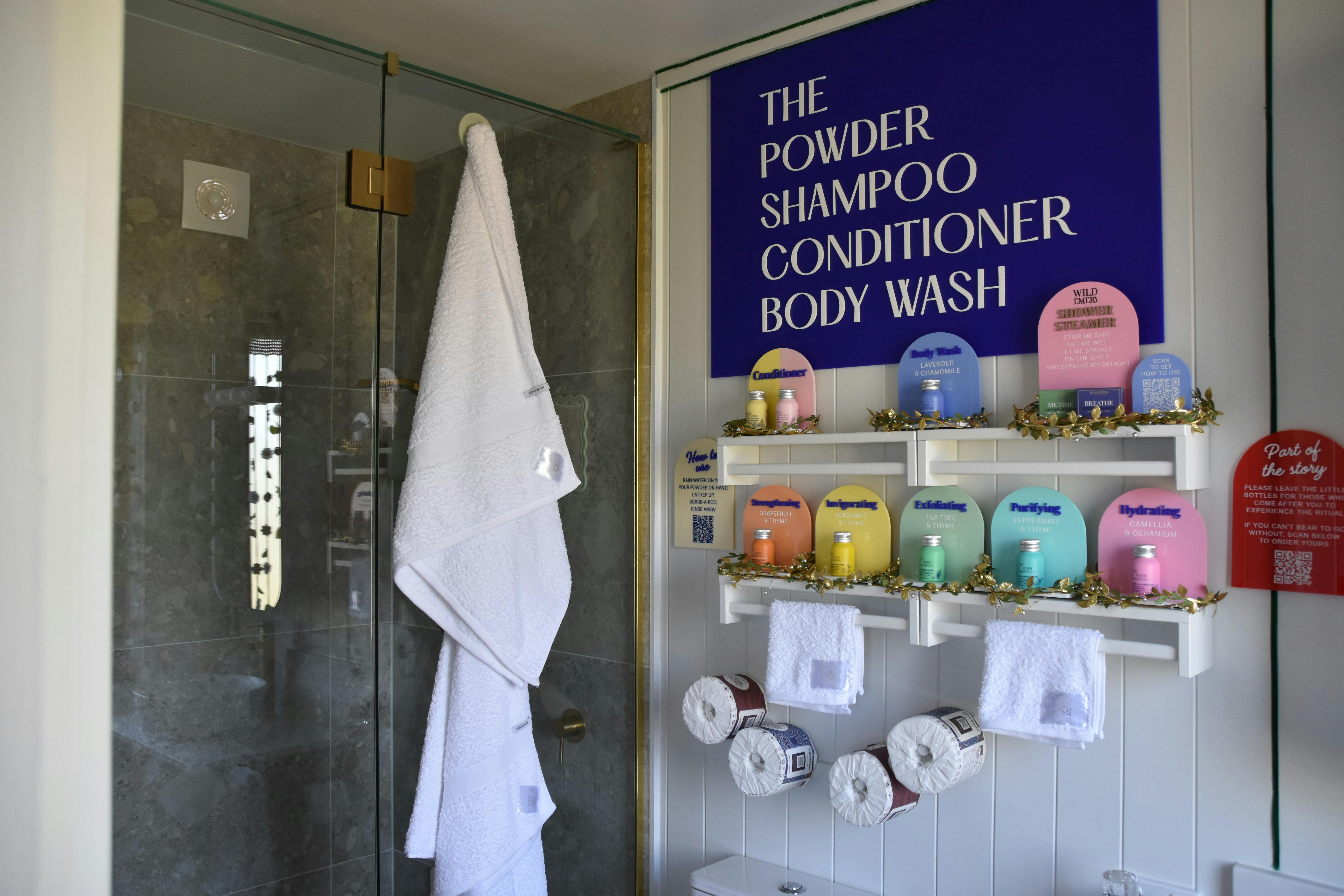 Bathroom in Ceri featuring walk-in shower, plush towels and curated Australian amenities