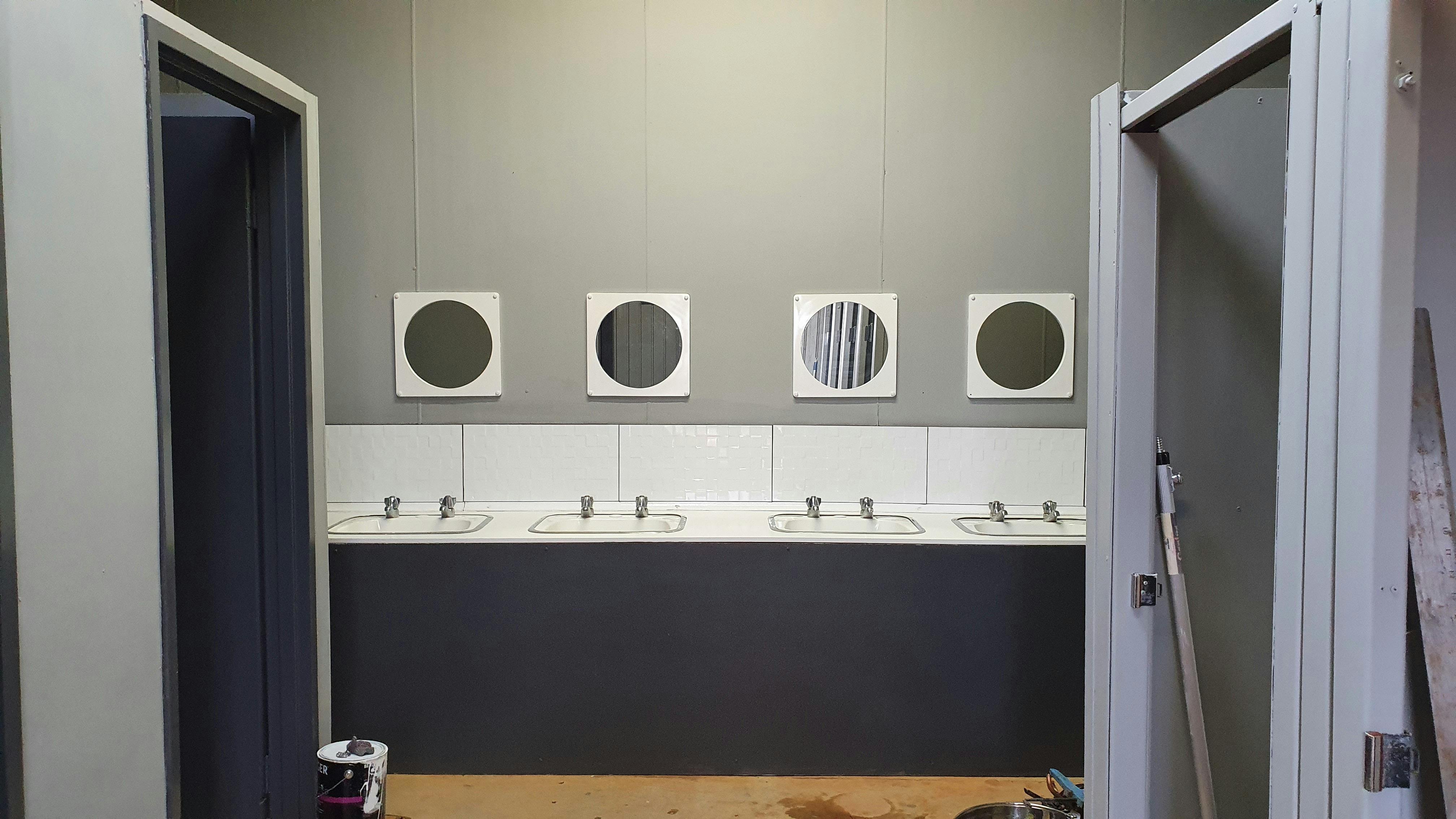 Amenities block - Showers and flush toilets, Ladies and Gents separate facilities