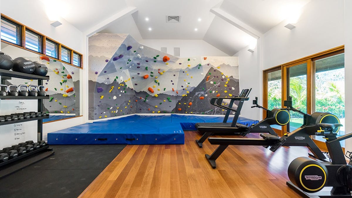 Yangaro fitness centre and bouldering wall in the Clubhouse
