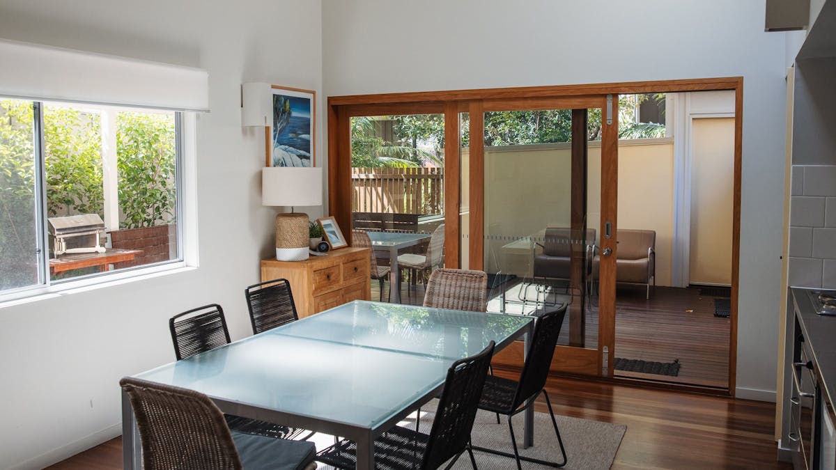 Dining room of villa