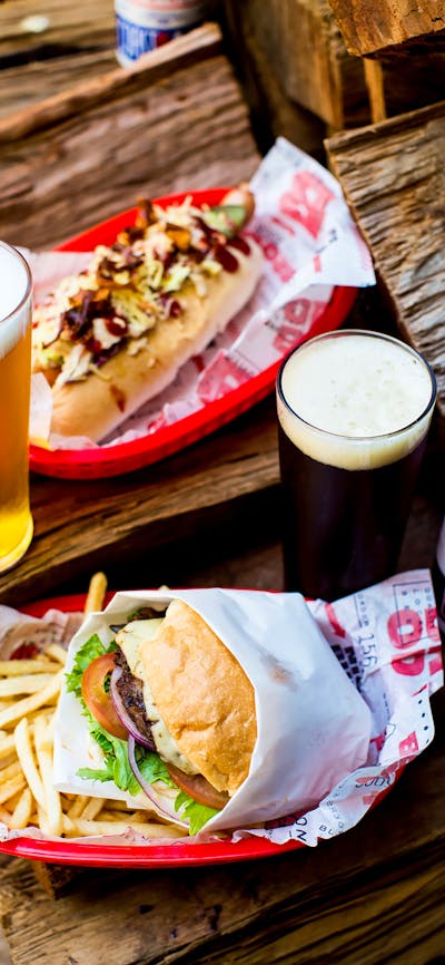 burger and hot dog
