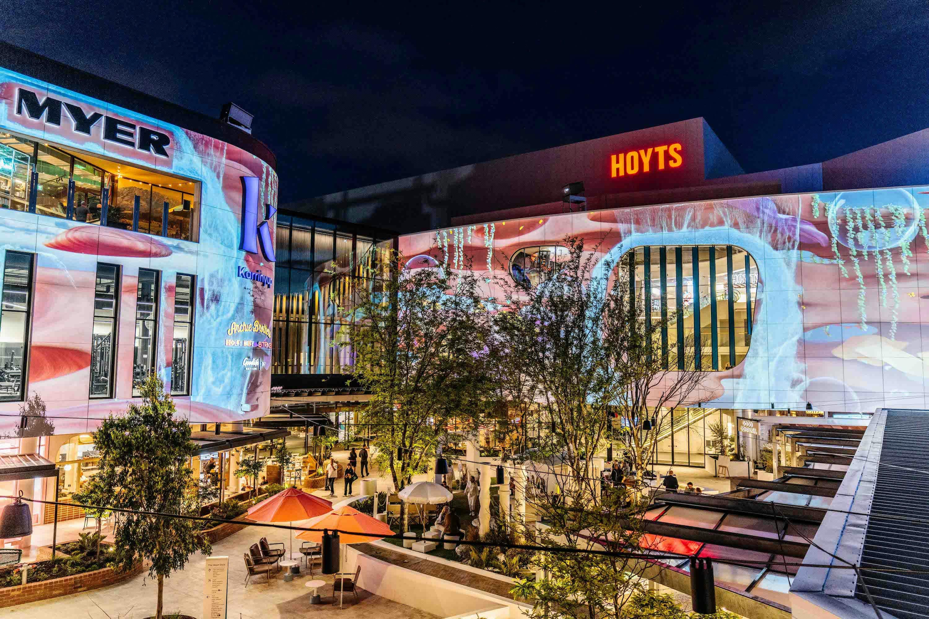 Karrinyup Shopping Centre West Deck alfresco dining at night