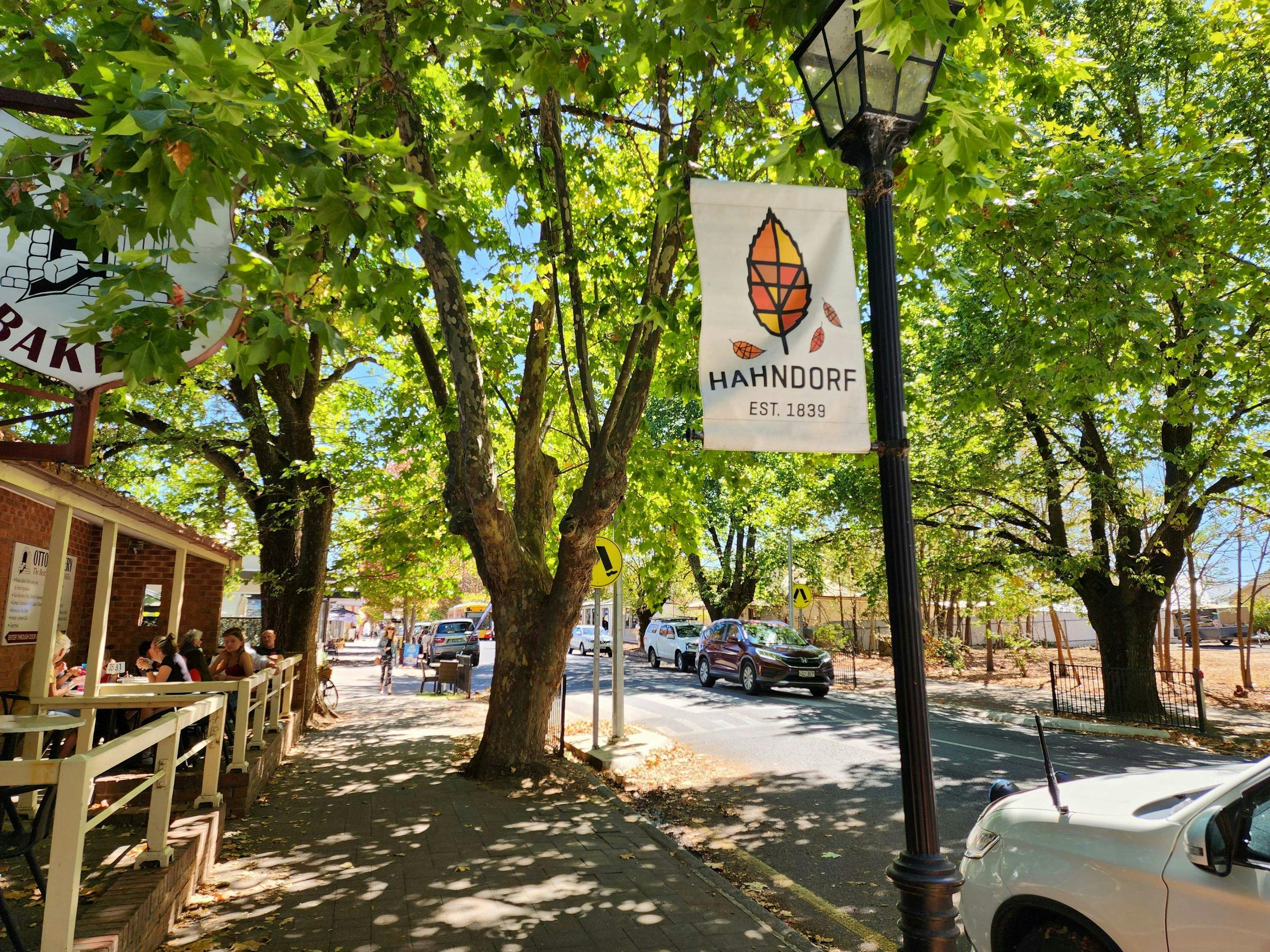 Hahndorf street sign on the Main Street of Hahndorf Village