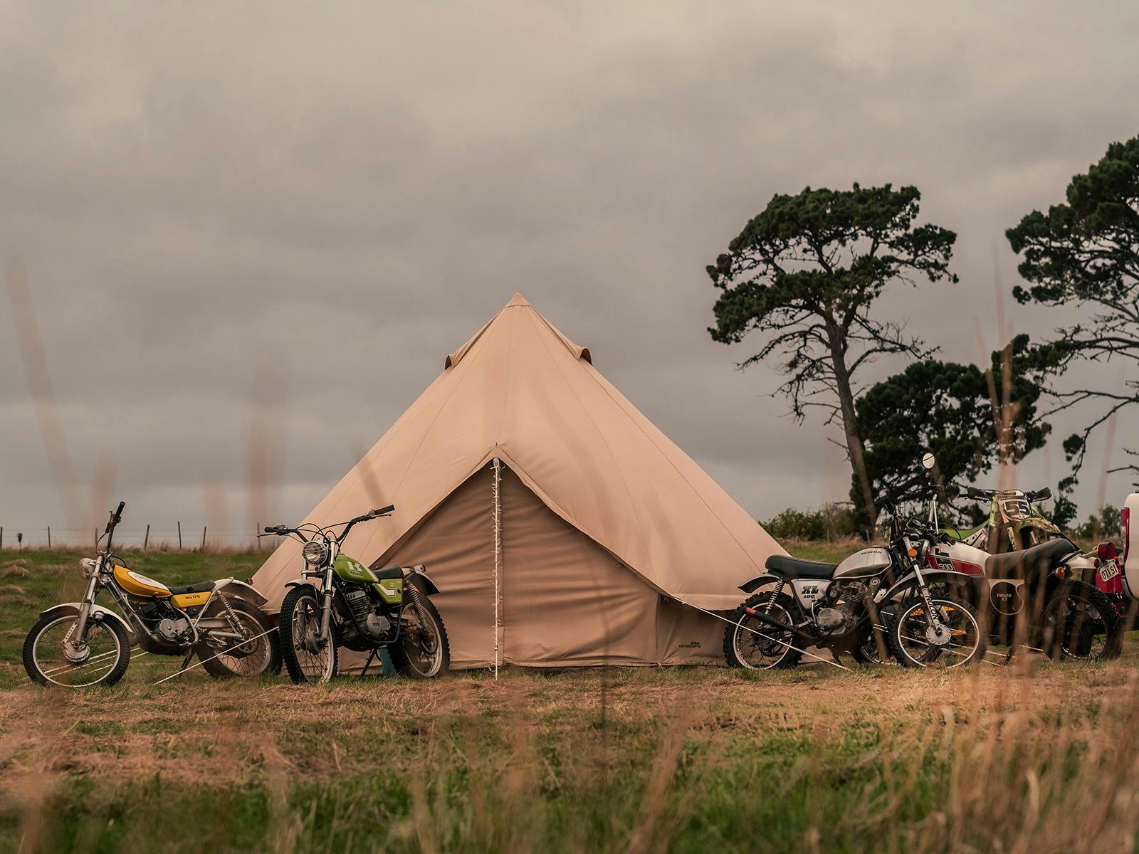 Glamping options were available so all you had to bring was your bike and a toothbrush.