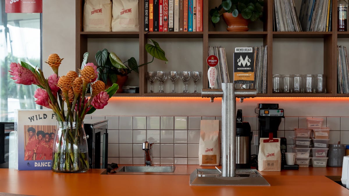 Bar offering cocktails, lo-fi organic wine, tap beer and premium spirits, plus speciality coffee.