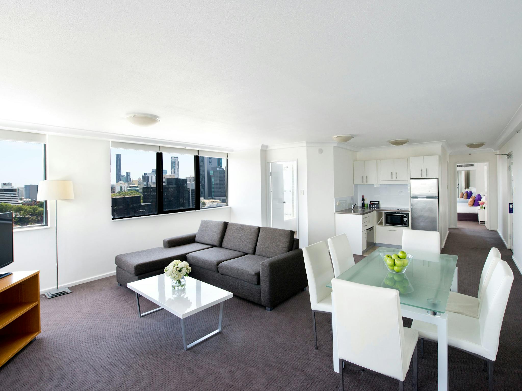 two bedroom lounge area