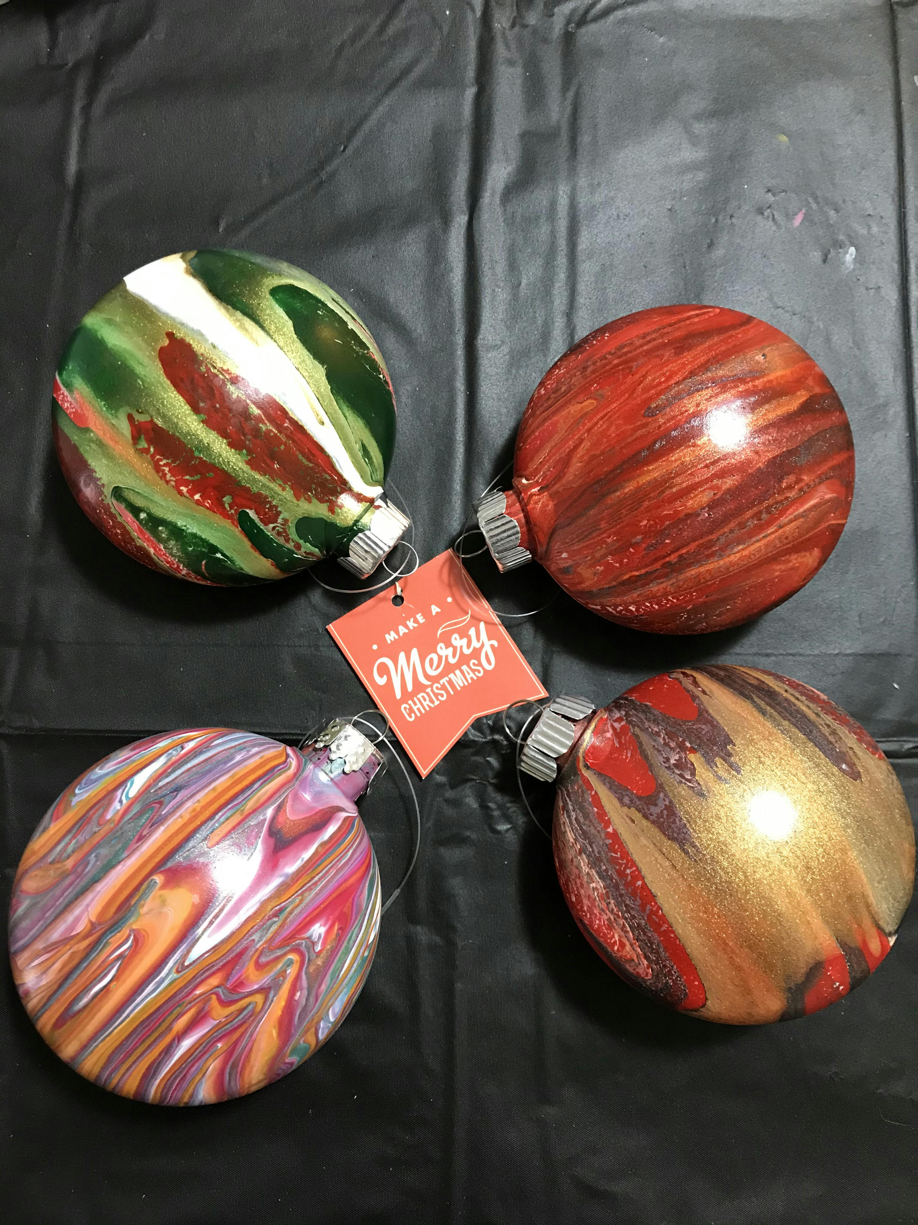 DIY Christmas Baubles Painting Pouring Class | Sydney, Australia