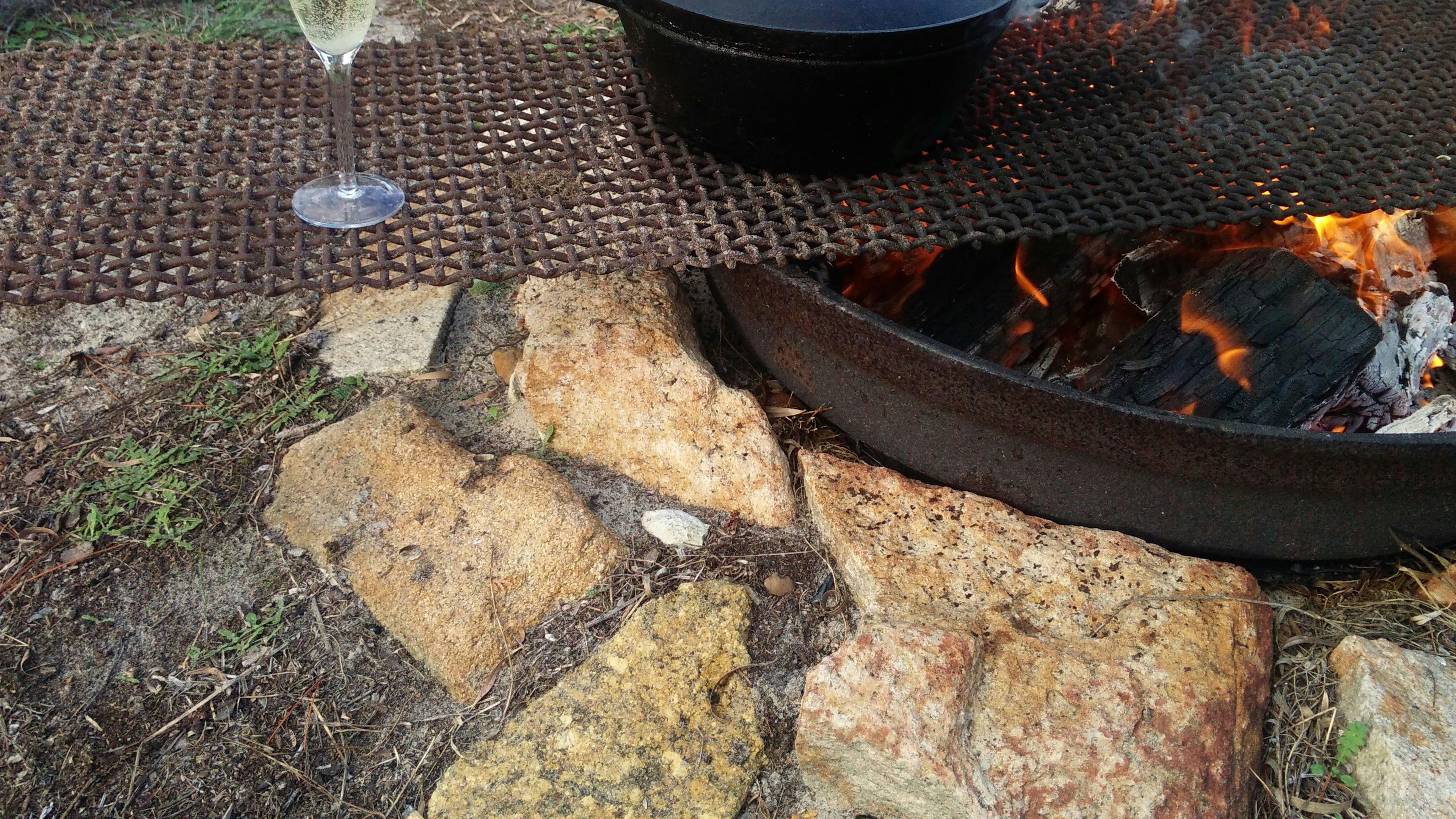 enjoy a camp oven dinner.