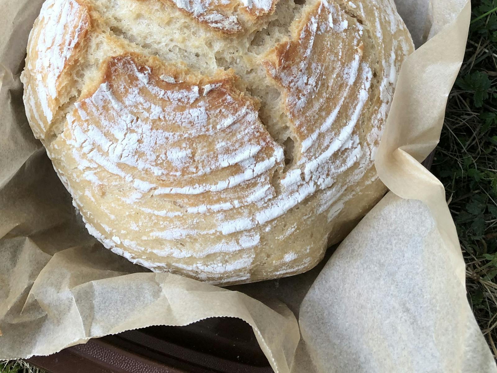 Homemade bread for breakfast 