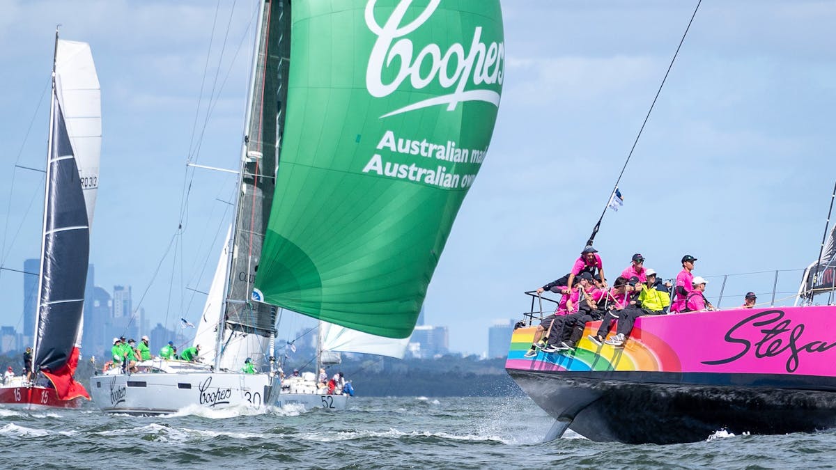 Racing yachts on start line_74th Brisbane to Gladstone Yacht Race 2022