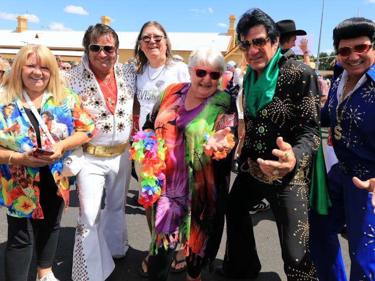 Group of people at Parkes Elvis Festival