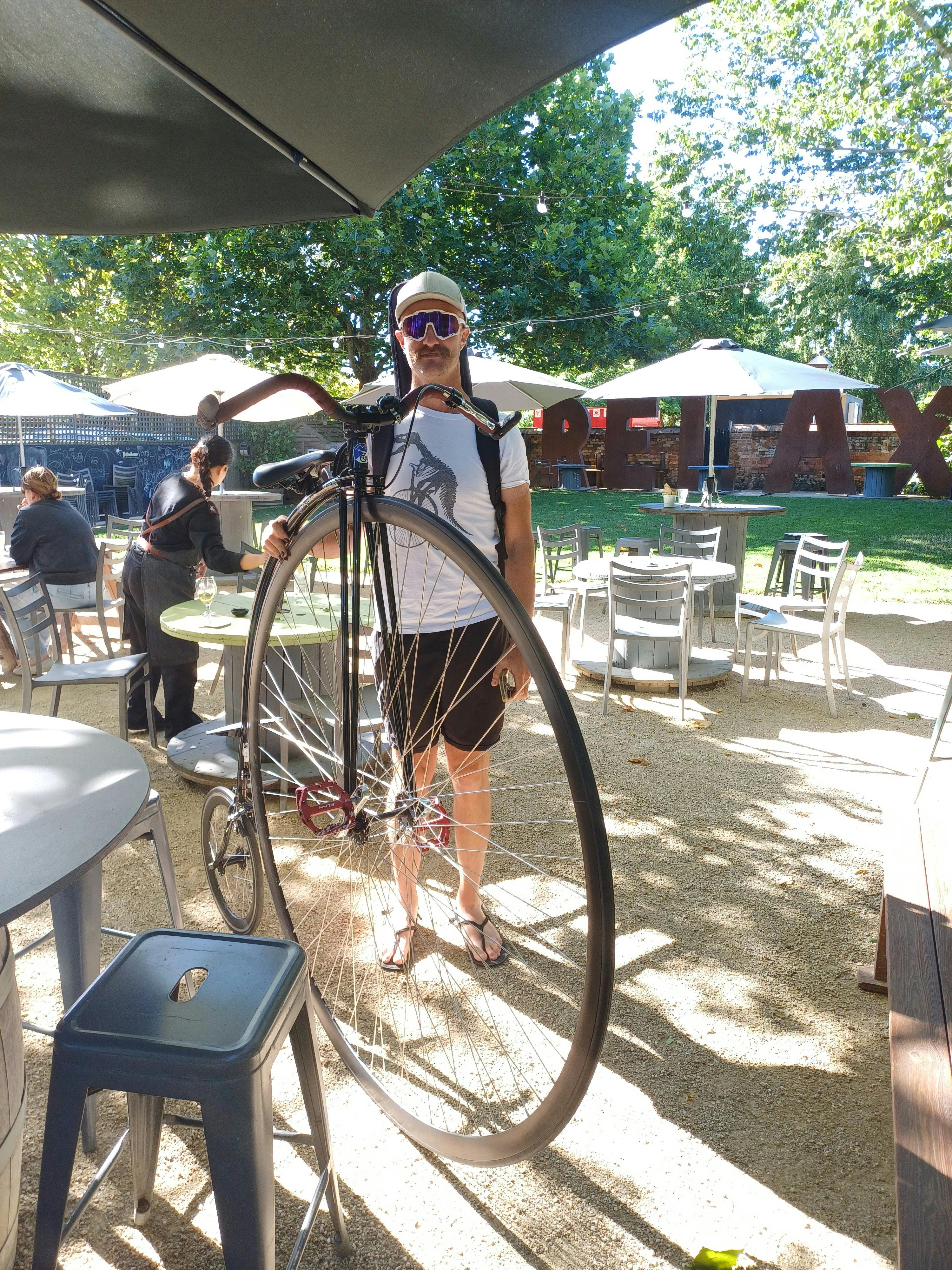 Simon and his Penny Farthing