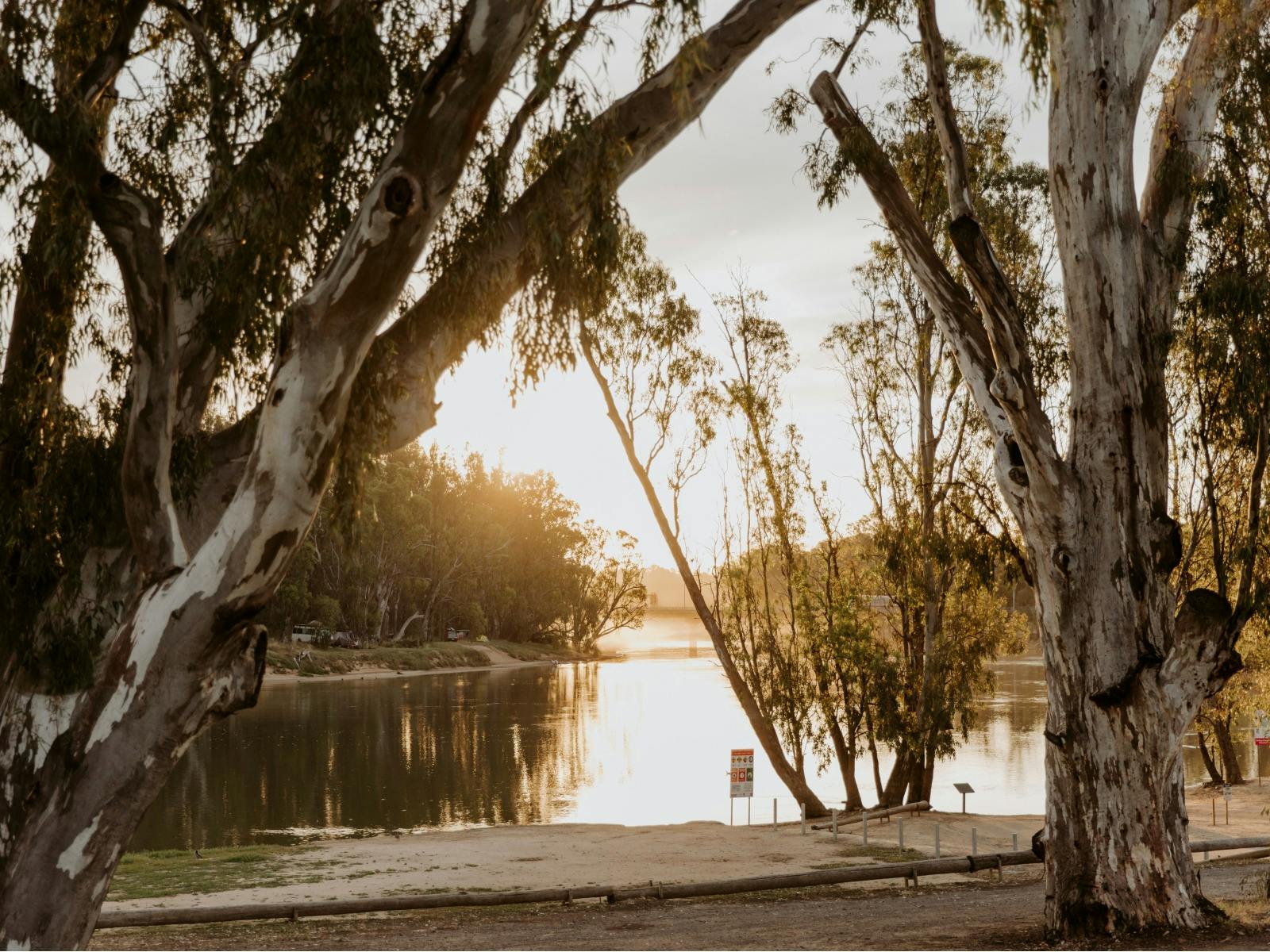 A beautiful sunset over the Murray River