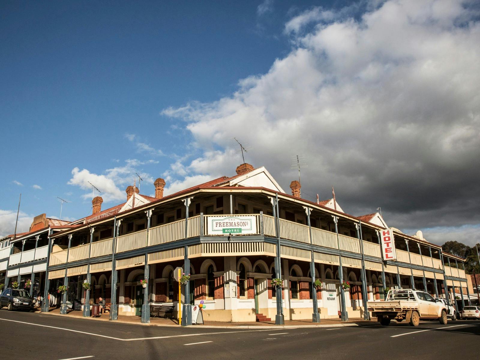 corner shot of the historic freemasons hotel