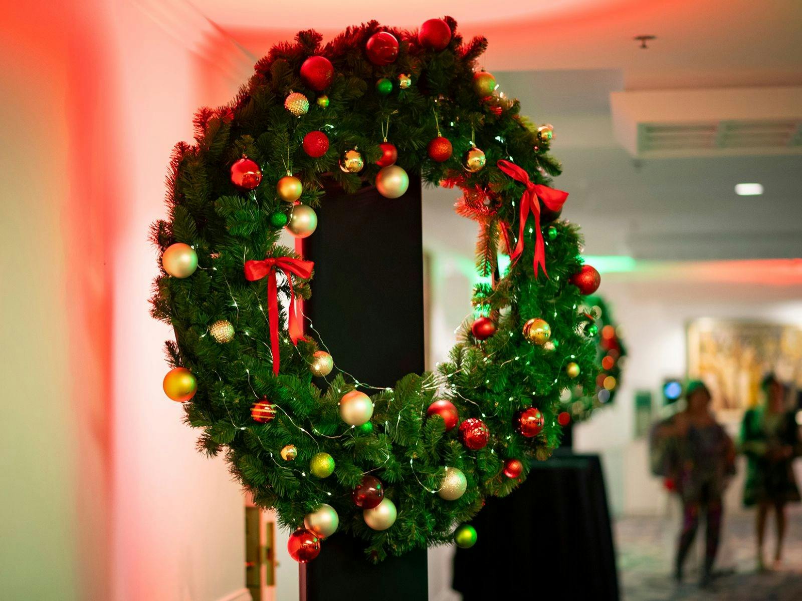 Christmas decorated wreath