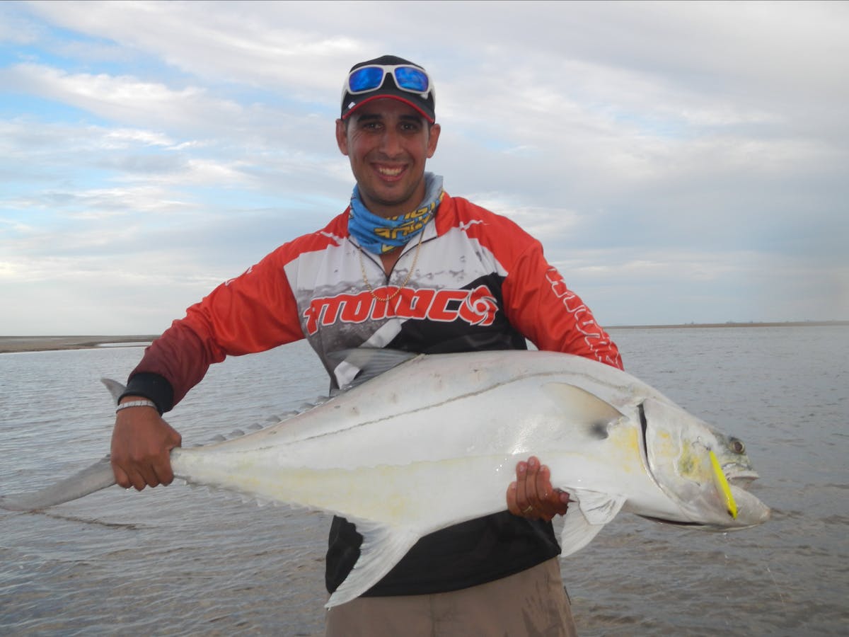 Catching a barramundi Catching a barramundi