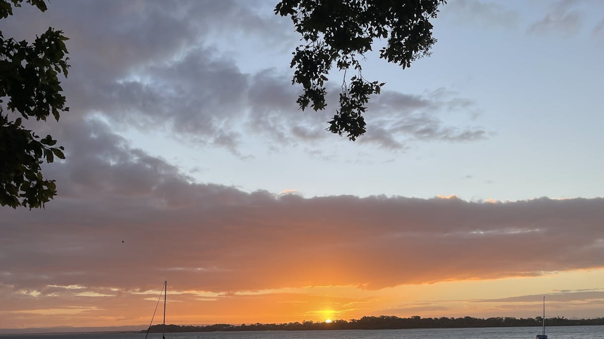 Sunset at local Bribie Bongaree Beach