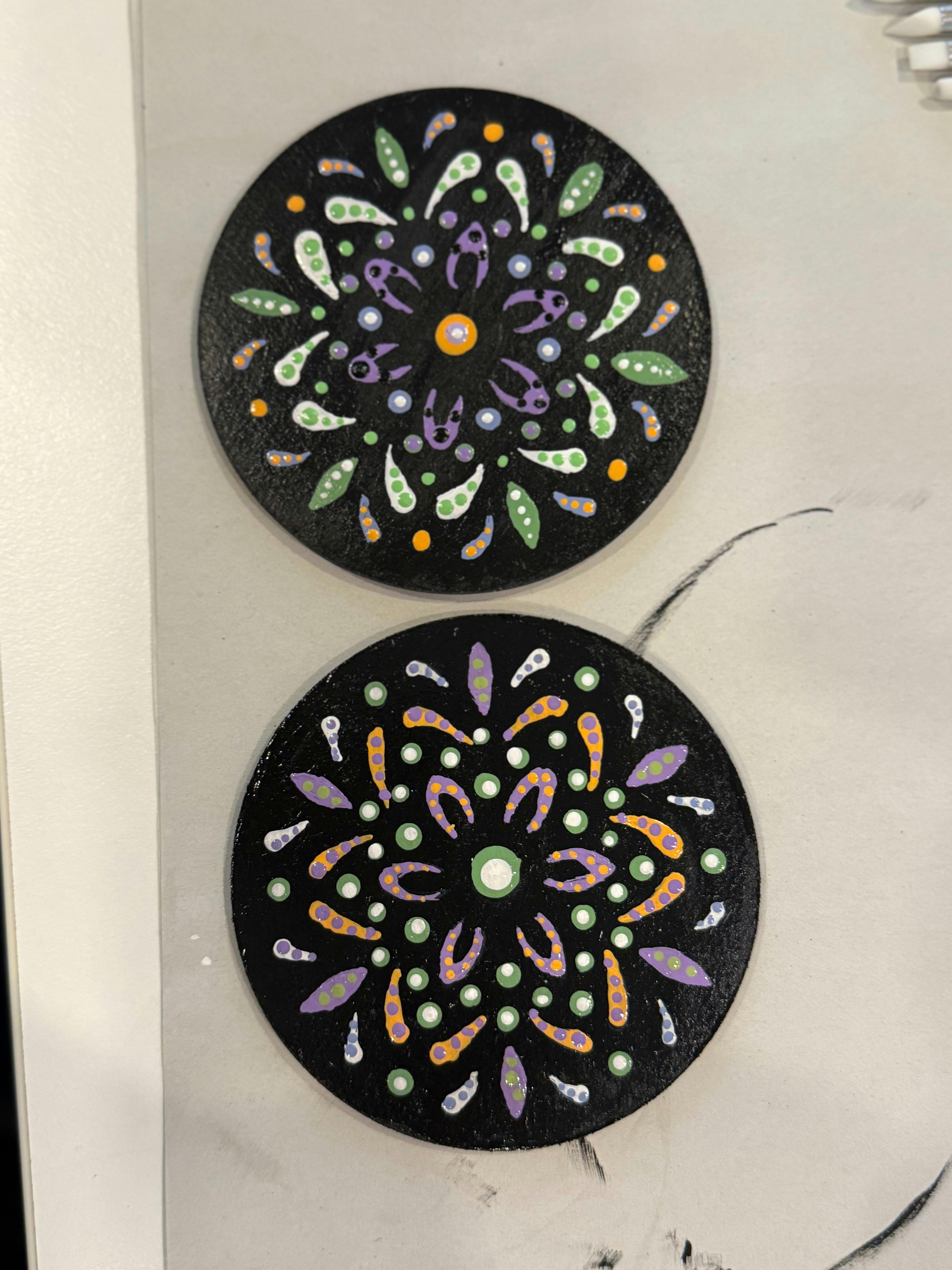 Coffee, Cake & Cre8te - Dot Art Painting