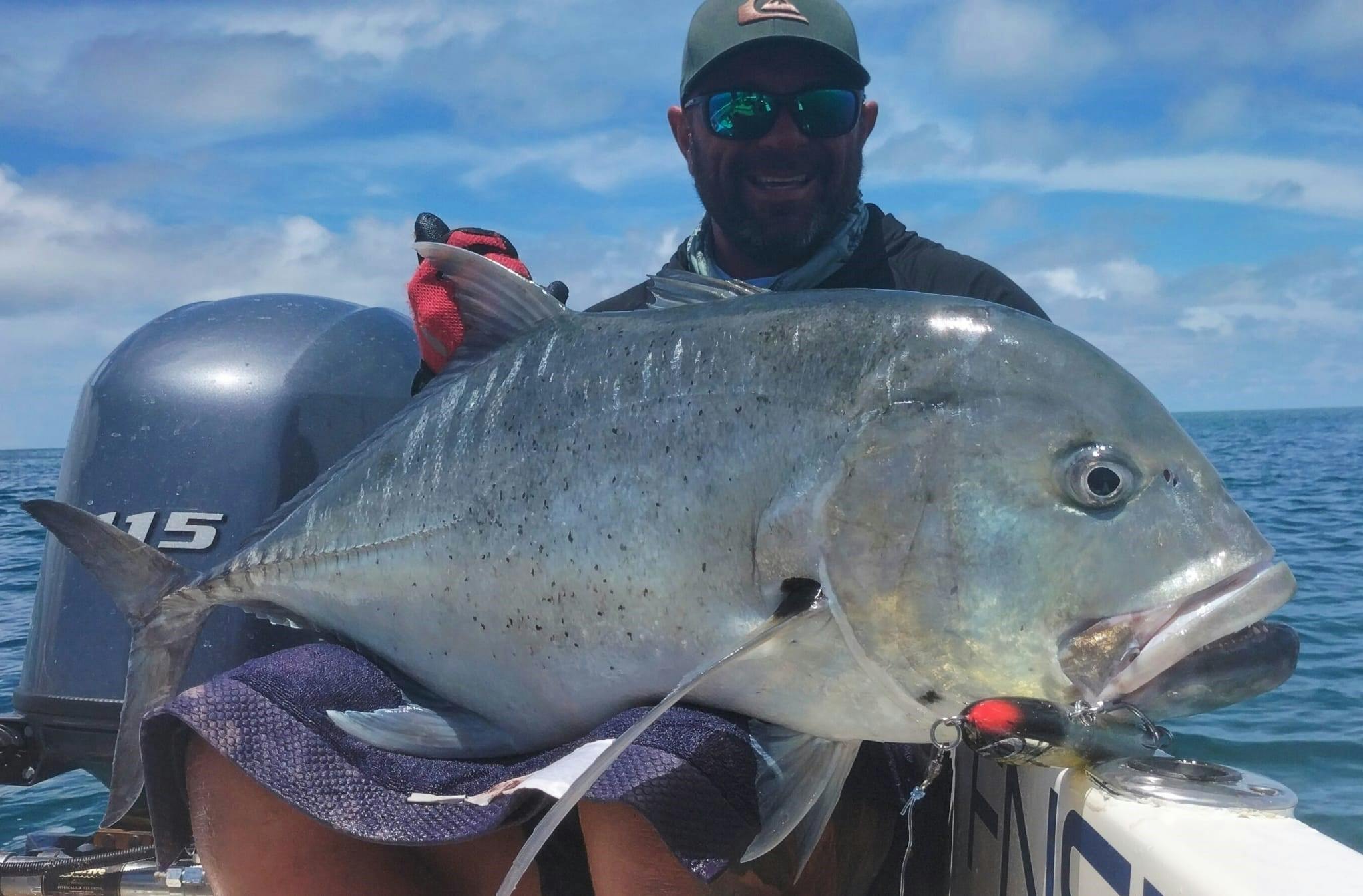 Giant Trevally caught on Ultimate Adventure charter