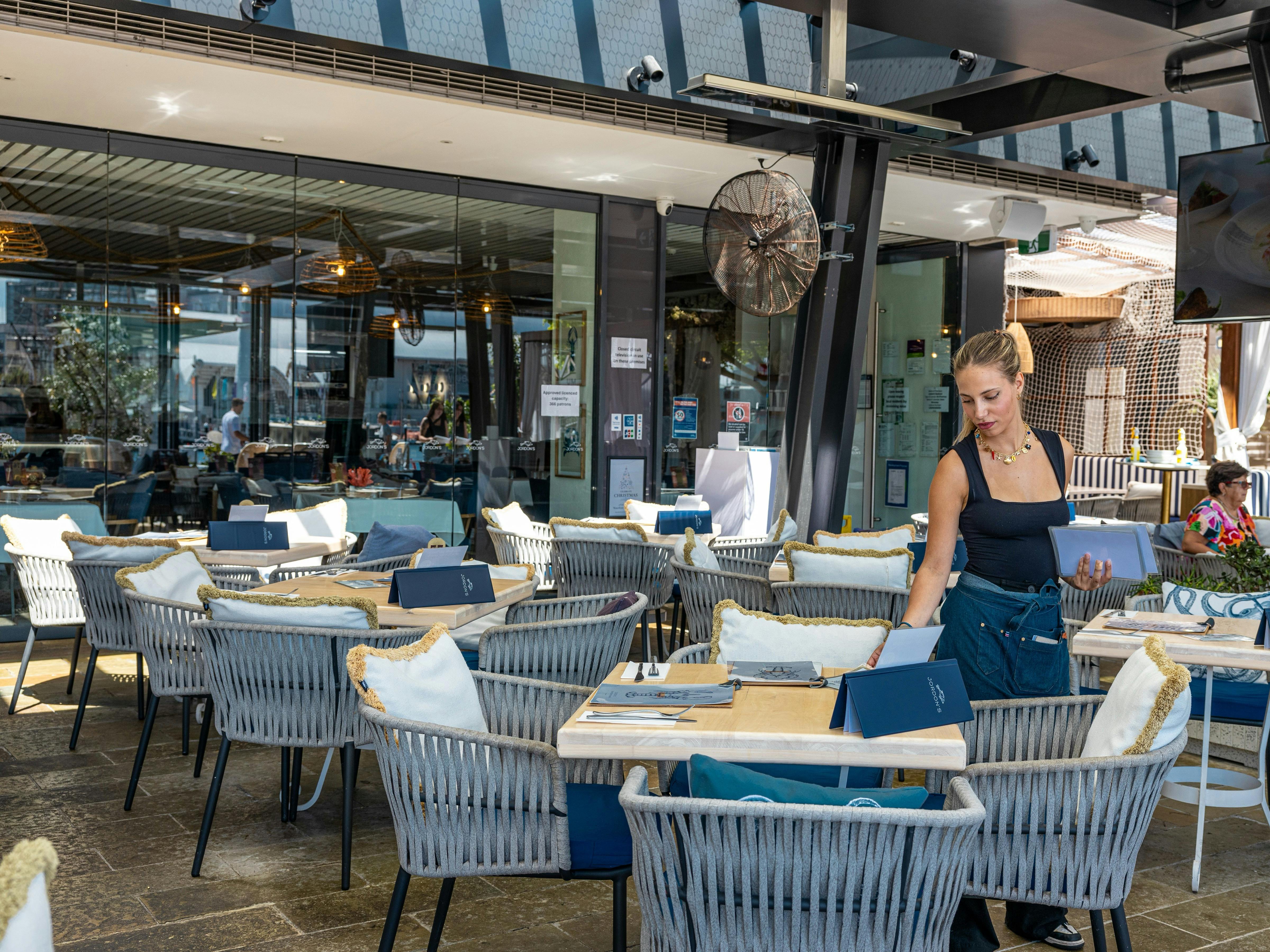 Jordons Seafood에서 야외 식사