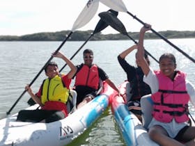 Family guided kayak tour