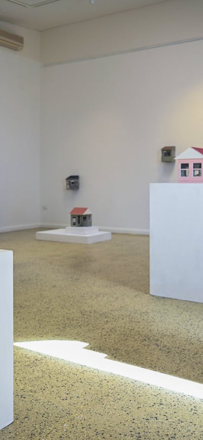 Georgia Claridge, Open Home Exhibition, installation view Tuggeranong Arts Centre. Photo by Martin O