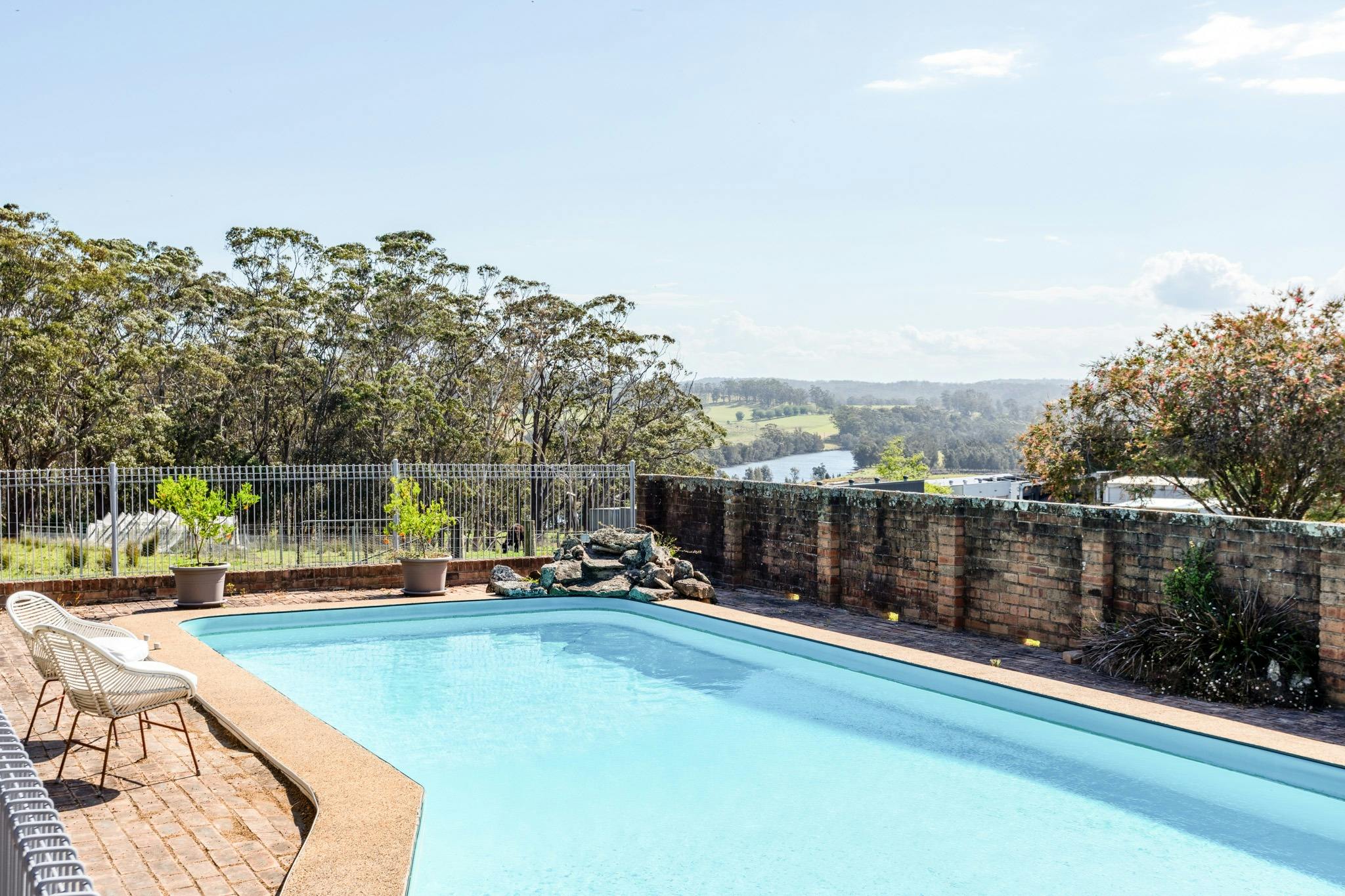 Enclosed Private Swimming Pool The Farmhouse at Cupitt's Estate Ulladulla