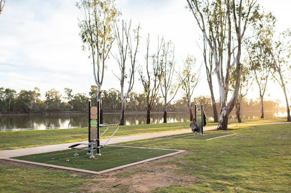 Riverfront exercise trail
