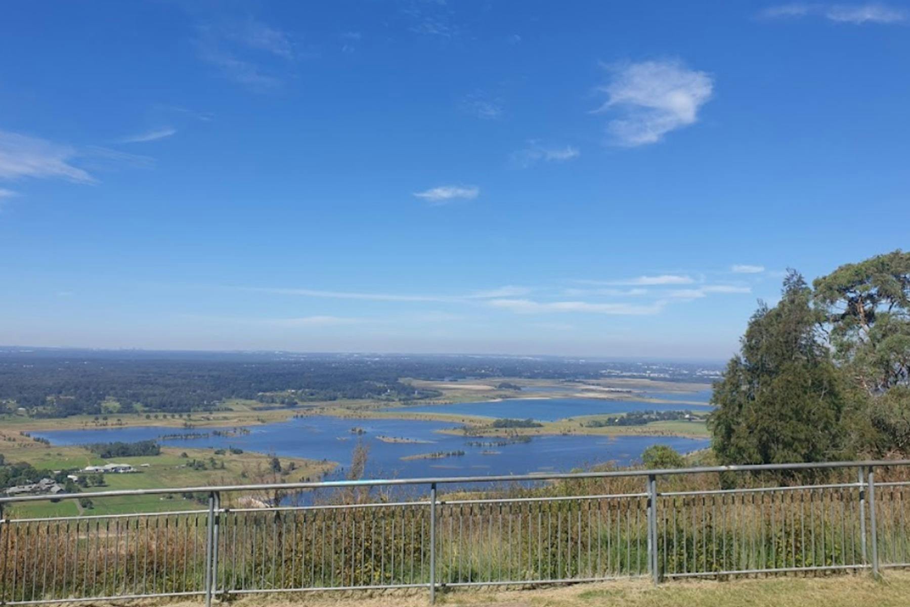 View toward the city of Sydney from a lookout in the Hawkesbury Valley