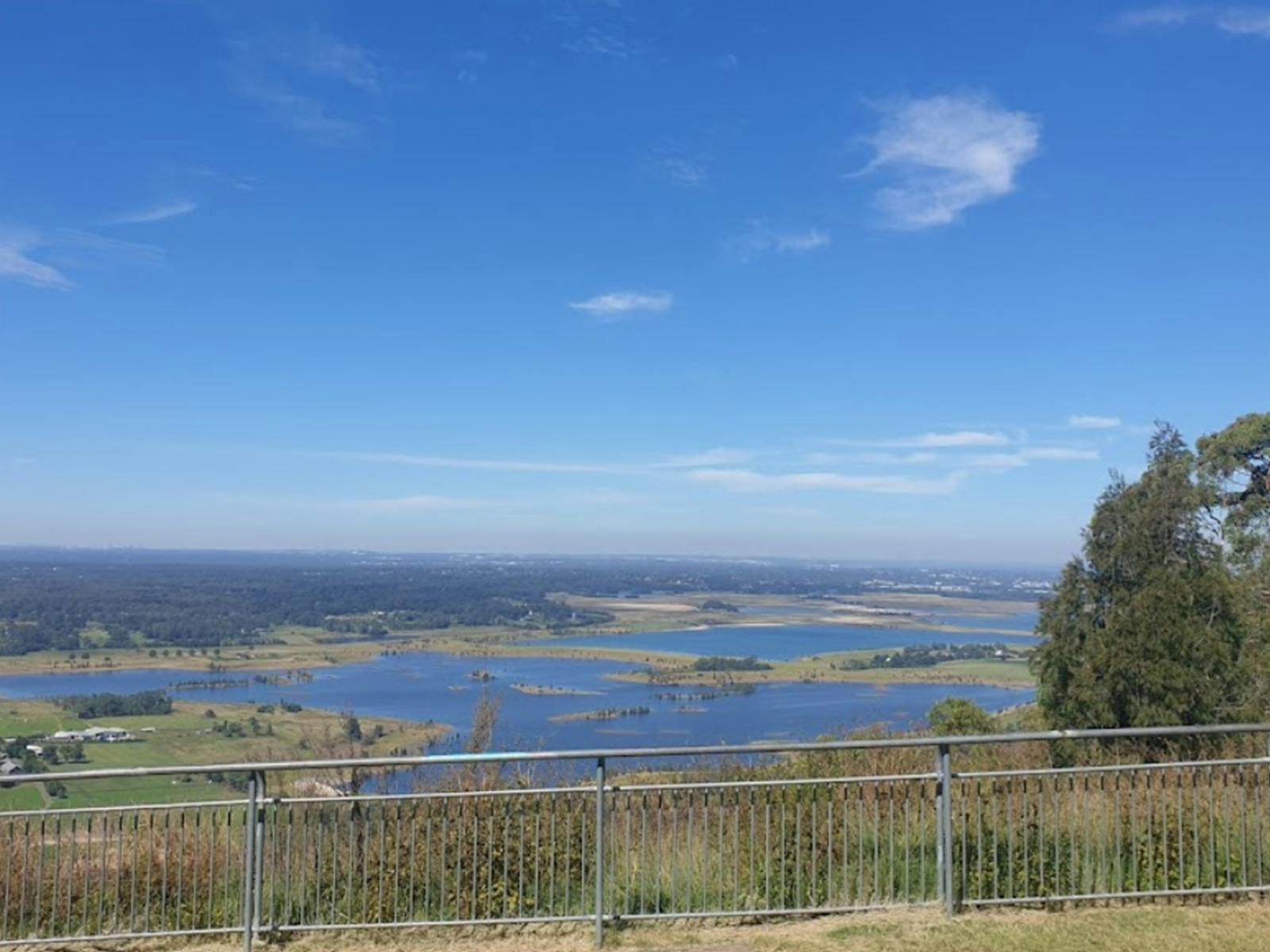 View toward the city of Sydney from a lookout in the Hawkesbury Valley