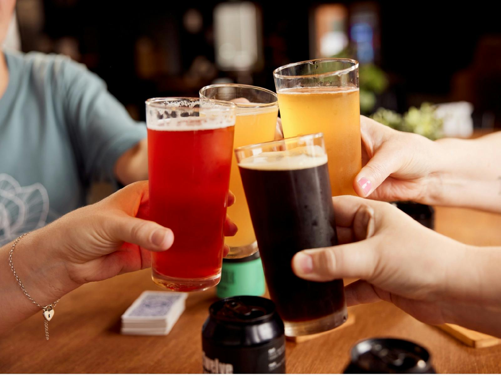 Cheers at the table