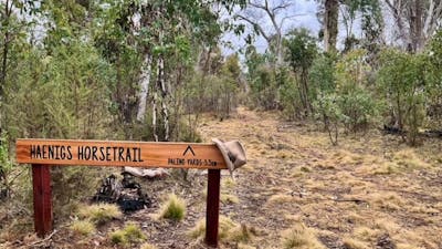 Sign at beginning of Haenigs Horse Trail