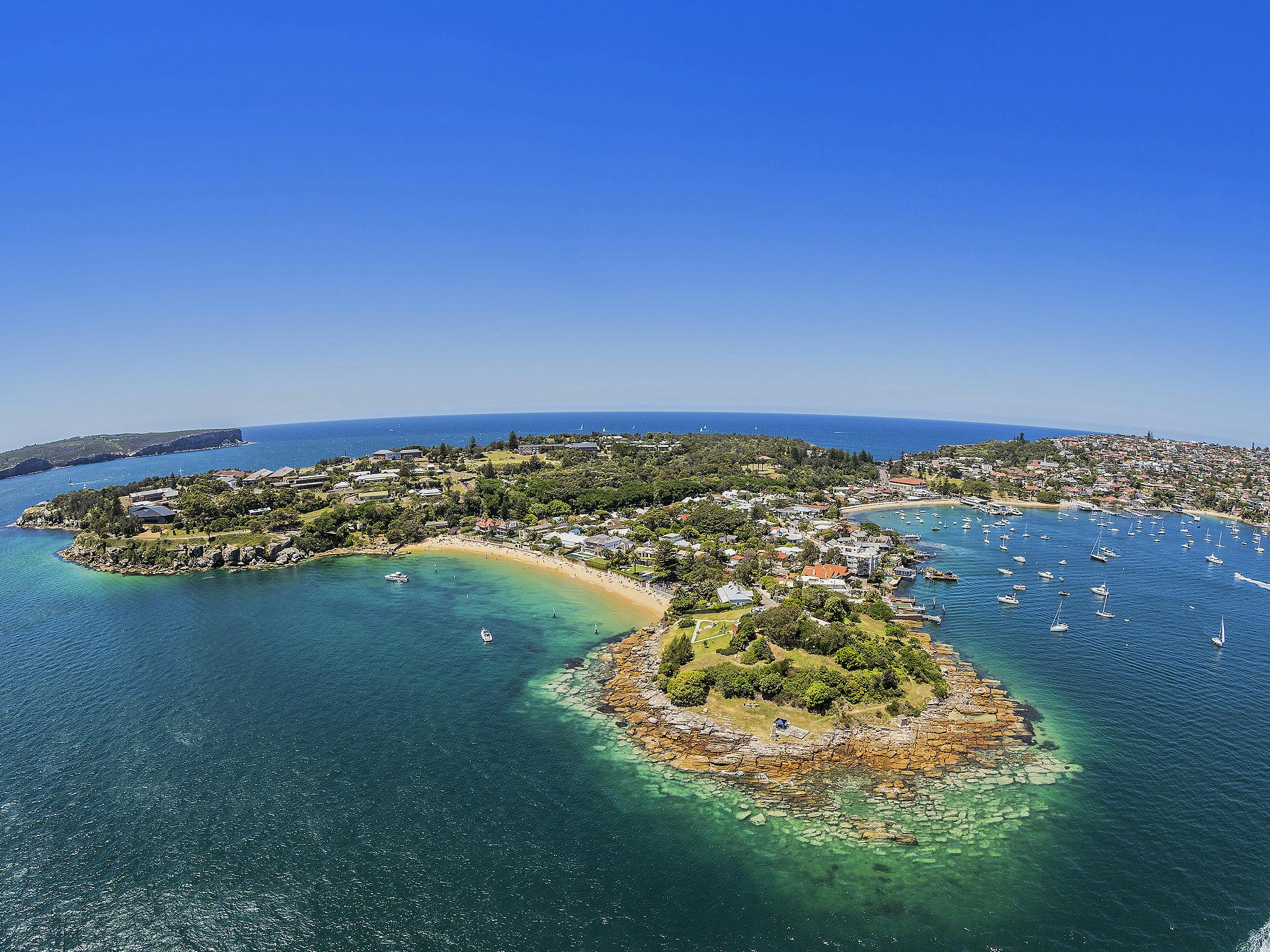 Aerial View of Watsons Bay and Camp Cove - one of the Destinations My Fast Ferry goes to