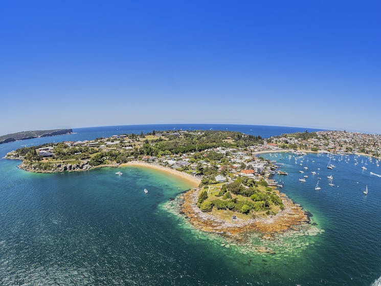 Aerial View of Watsons Bay and Camp Cove - one of the Destinations My Fast Ferry goes to