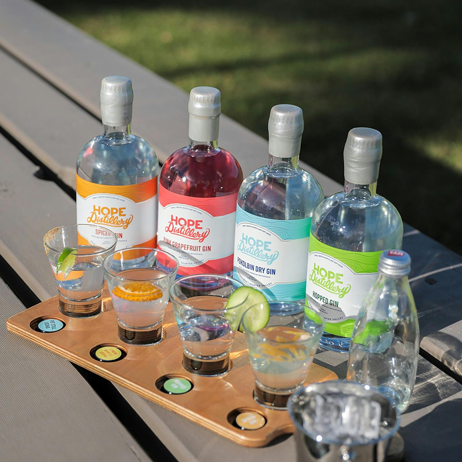 Hope Distillery Gin and Vodka Paddles