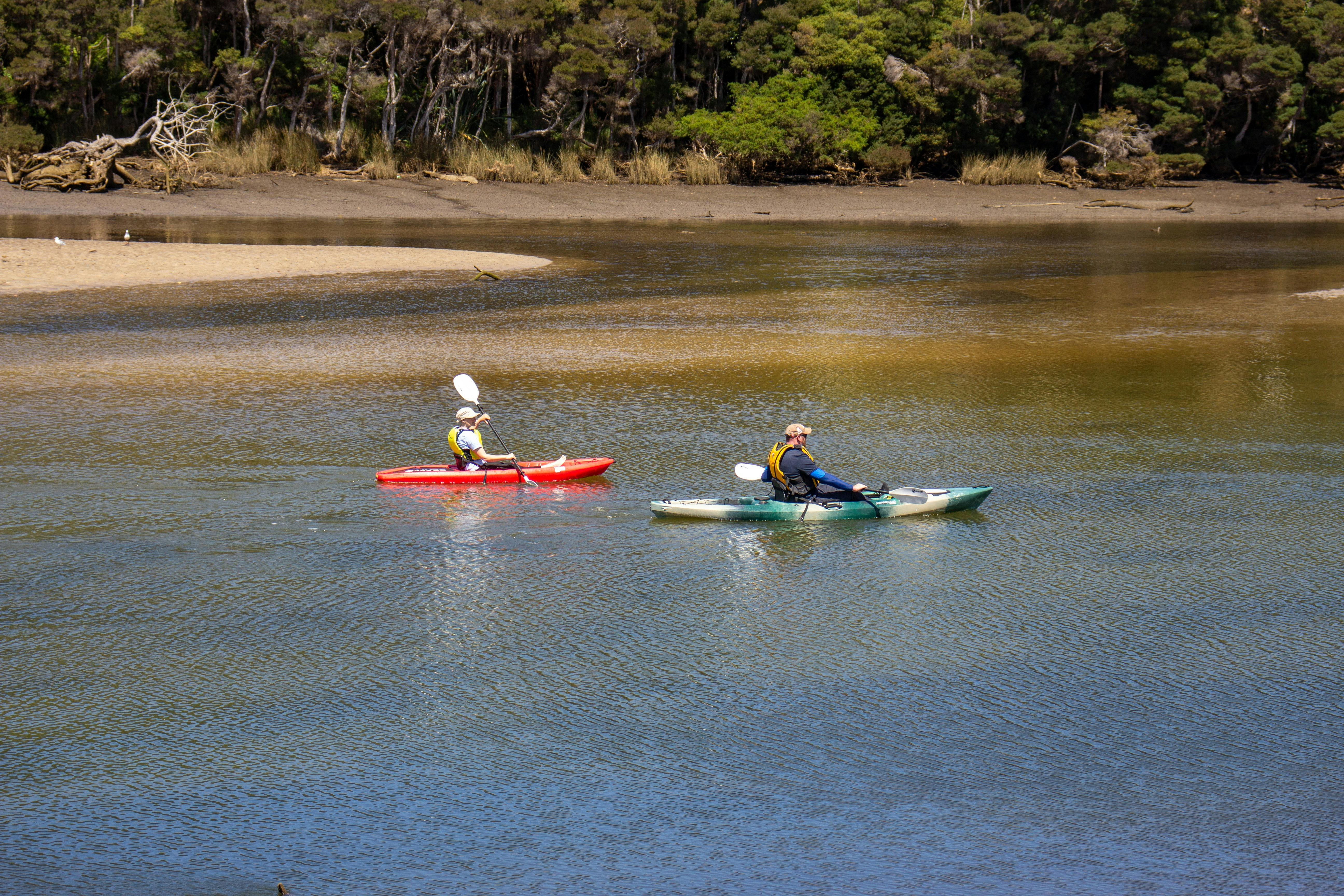 Kayak at Cam River Reserve in Somerset, Tasmania