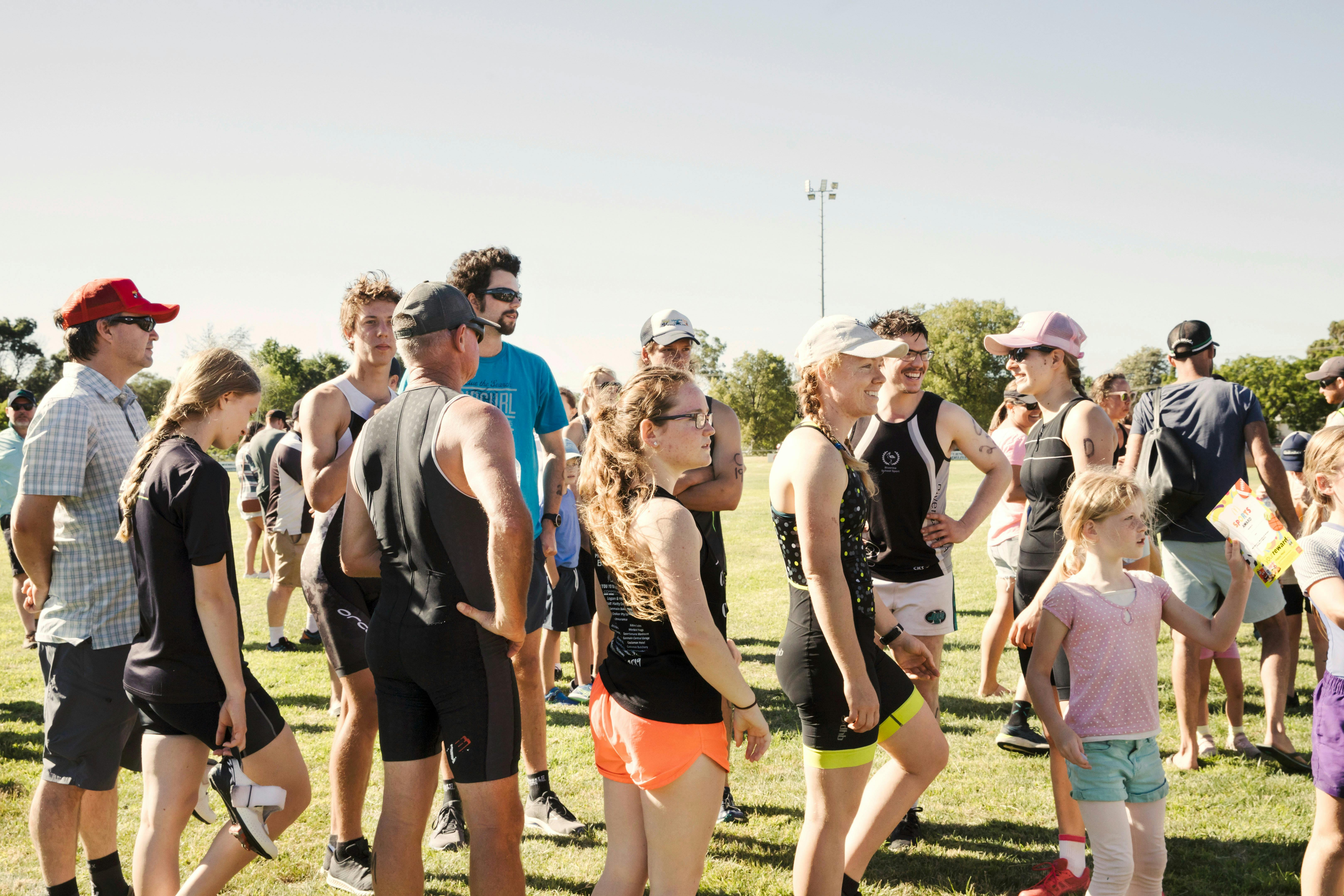 Crowds for the triathlon