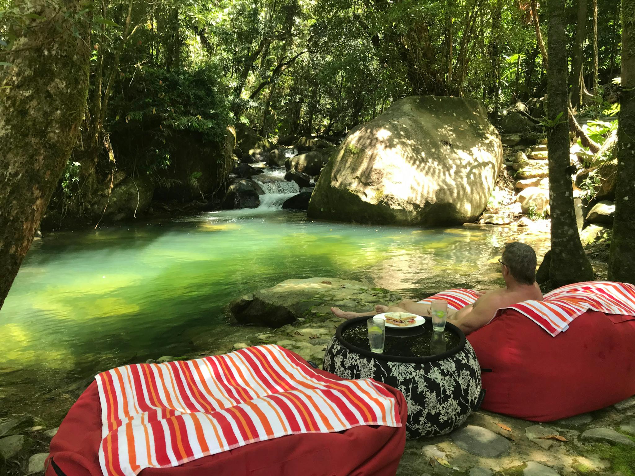 Afternoons relaxing by the swimming hole at Daintree Secrets Afternoons relaxing by the swimming hole at Daintree Secrets