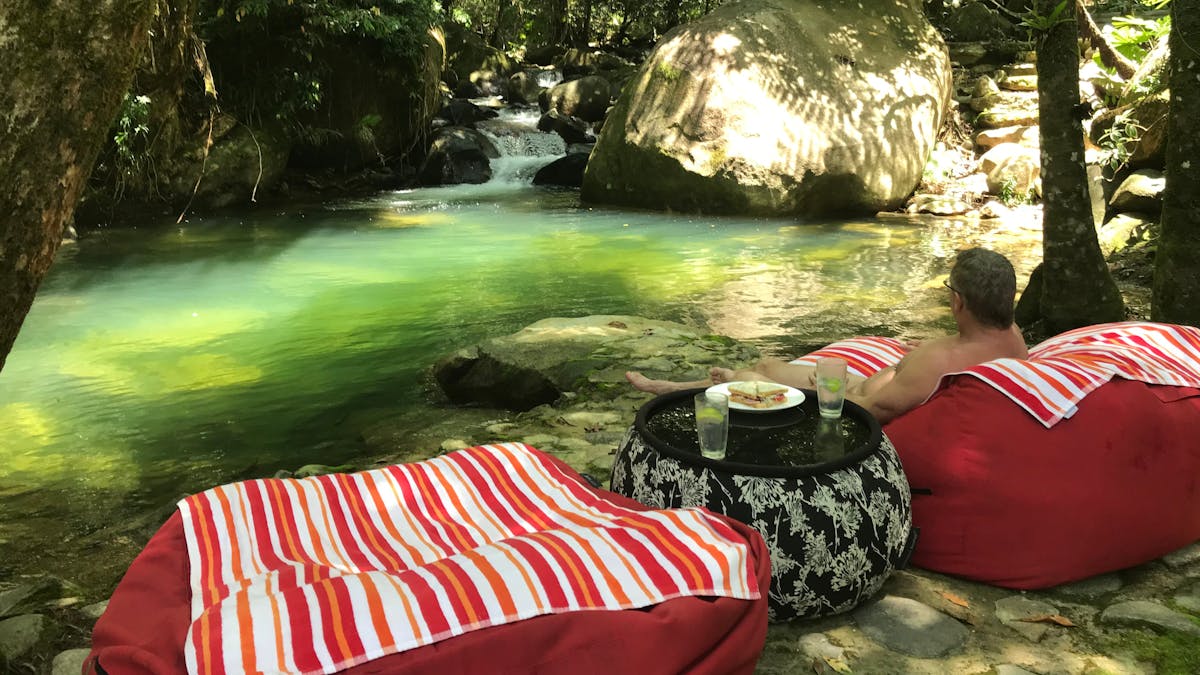 Afternoons relaxing by the swimming hole at Daintree Secrets