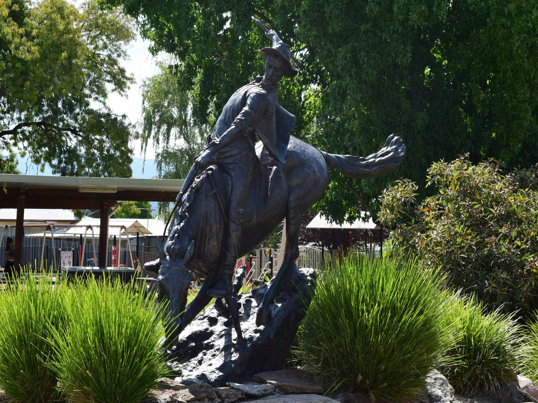 Man From Snowy River Statue at Corryong Visitor Information Centre