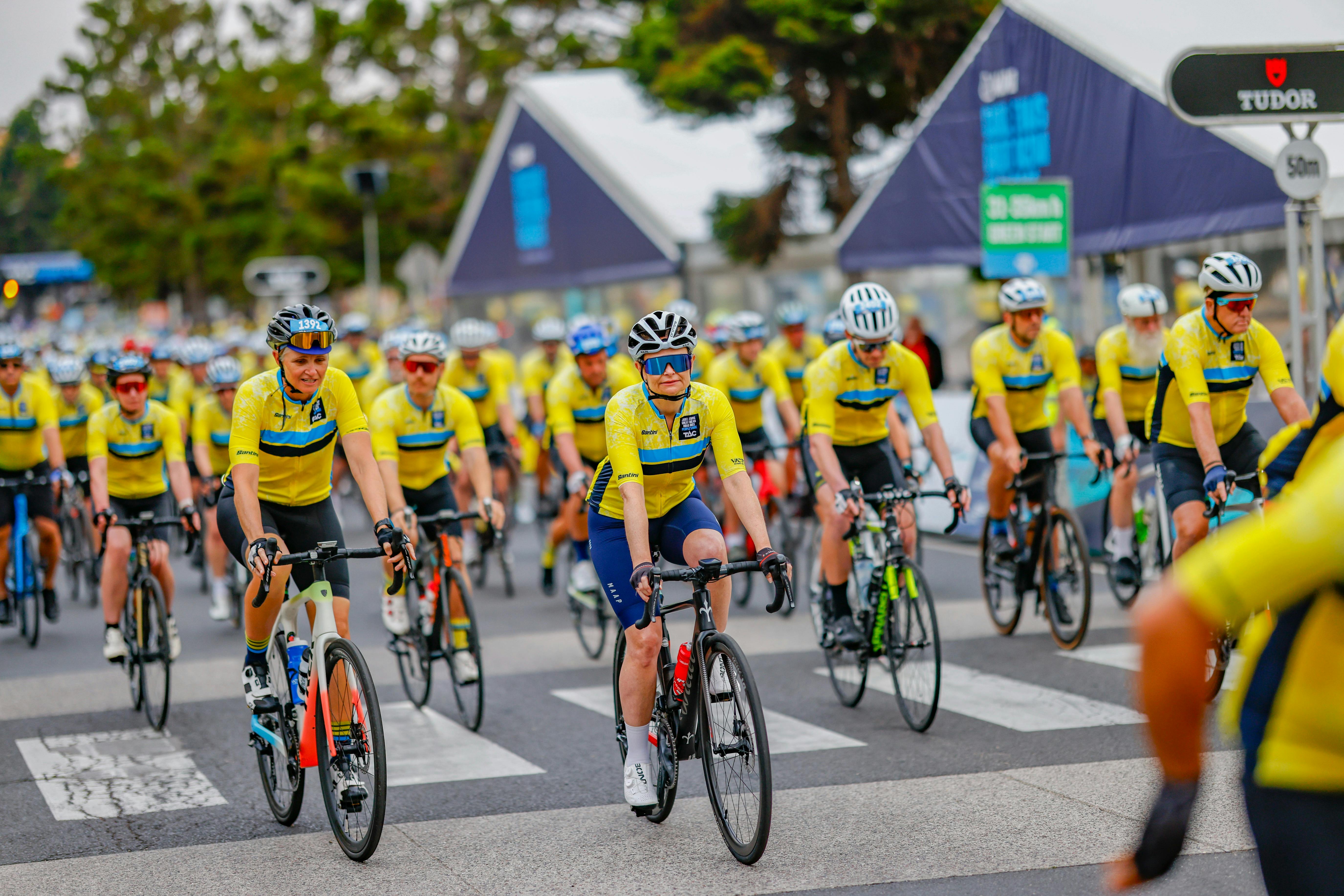 Group of cyclists