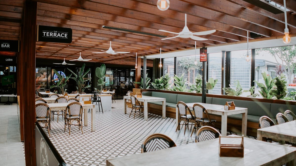The Terrace dining space at The Club at Parkwood Village