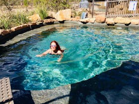 2 outdoor plunge pools and Spa are much loved part of this Australian bush experience of GraniteBelt