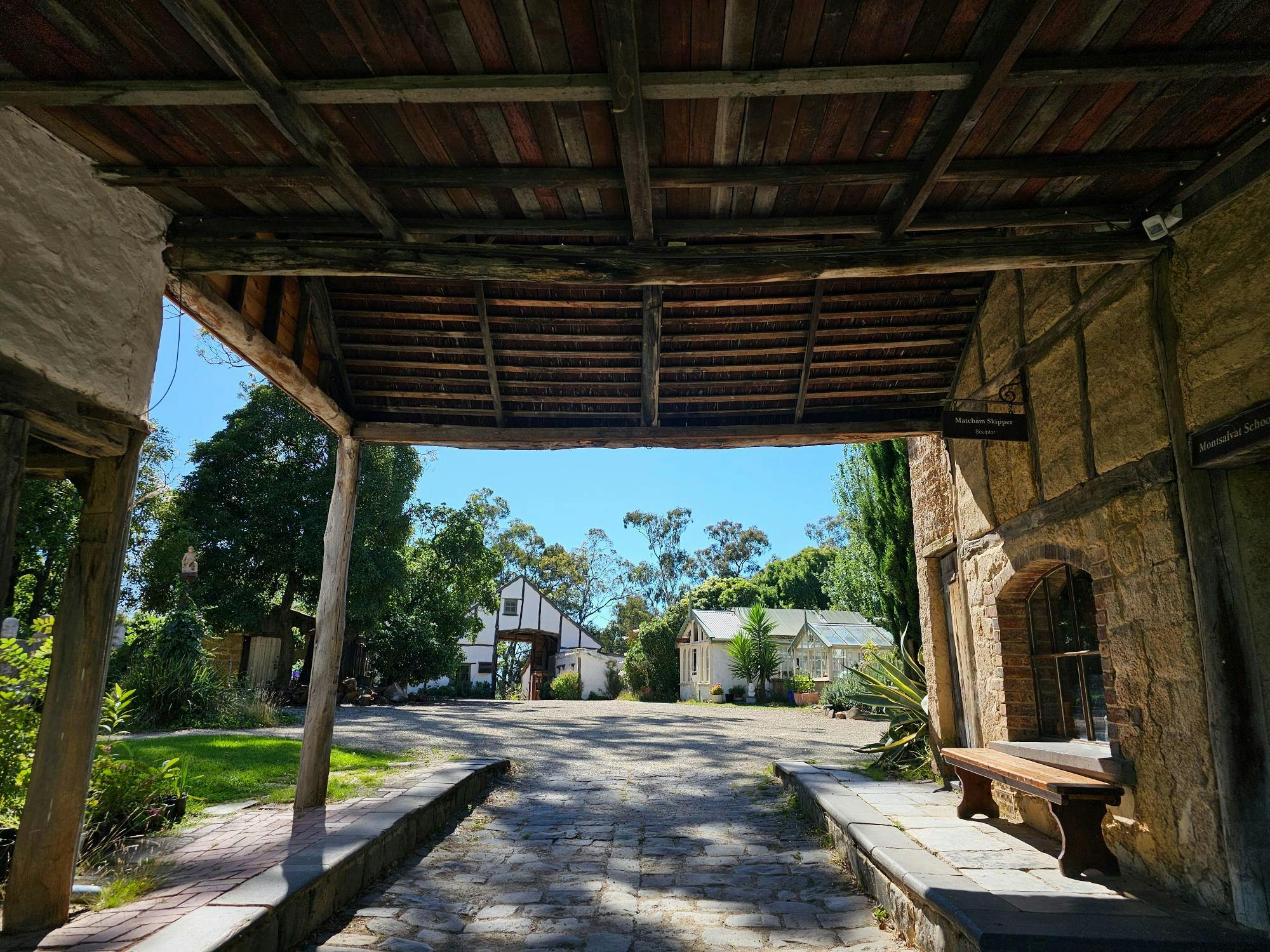 Montsalvat Gatehouse View of Barn