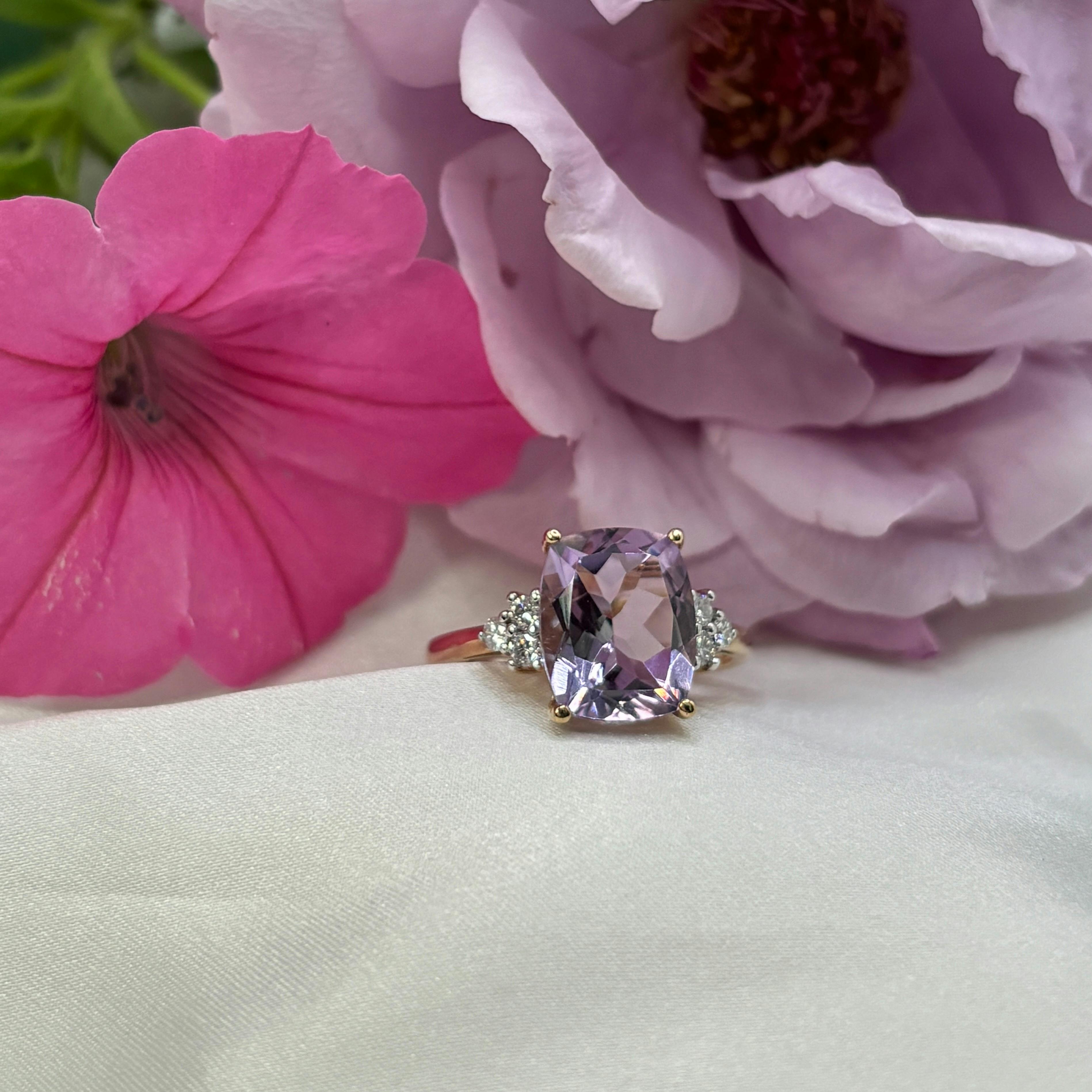 Amethyst and Diamond ring