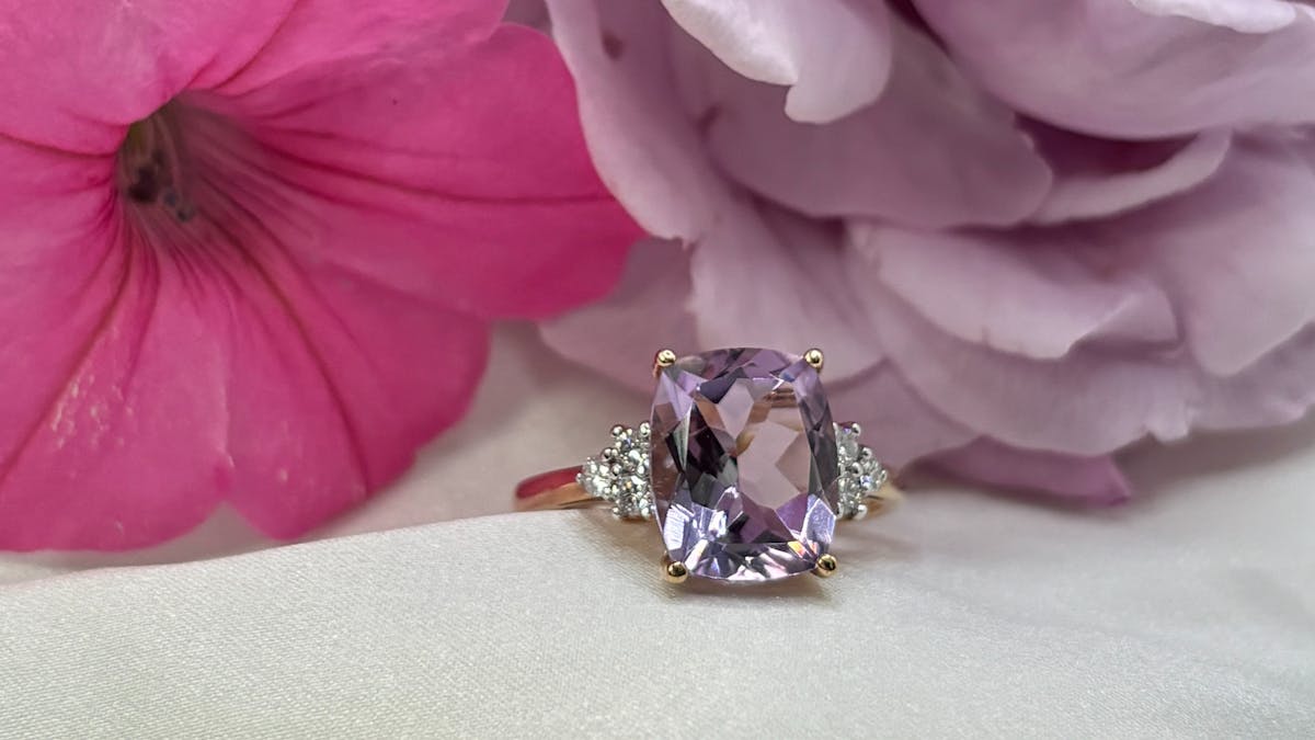 Amethyst and Diamond ring