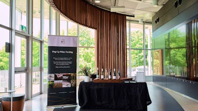 A photo of the Canberra Cellar Door set up.