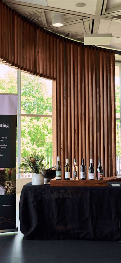 A photo of the Canberra Cellar Door set up.