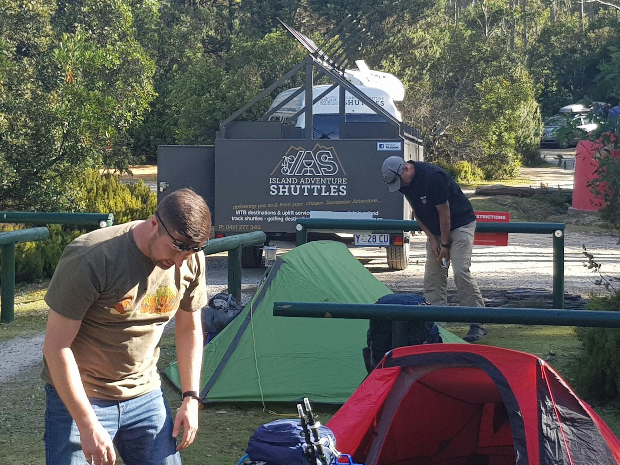 Testing gear before the Overland Track